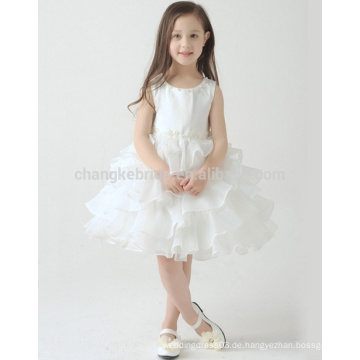 Elfenbein Kuchen Organza Blumenmädchen Kleider Prinzessin Hochzeit Brautjungfer Kommunion Tutu Kleid